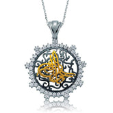 Silver Stone Tughra Women's Necklace